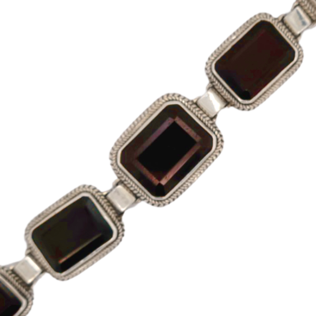 Rectangular Garnet Bracelet