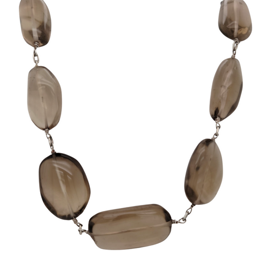 Smokey Quartz Beaded Necklace