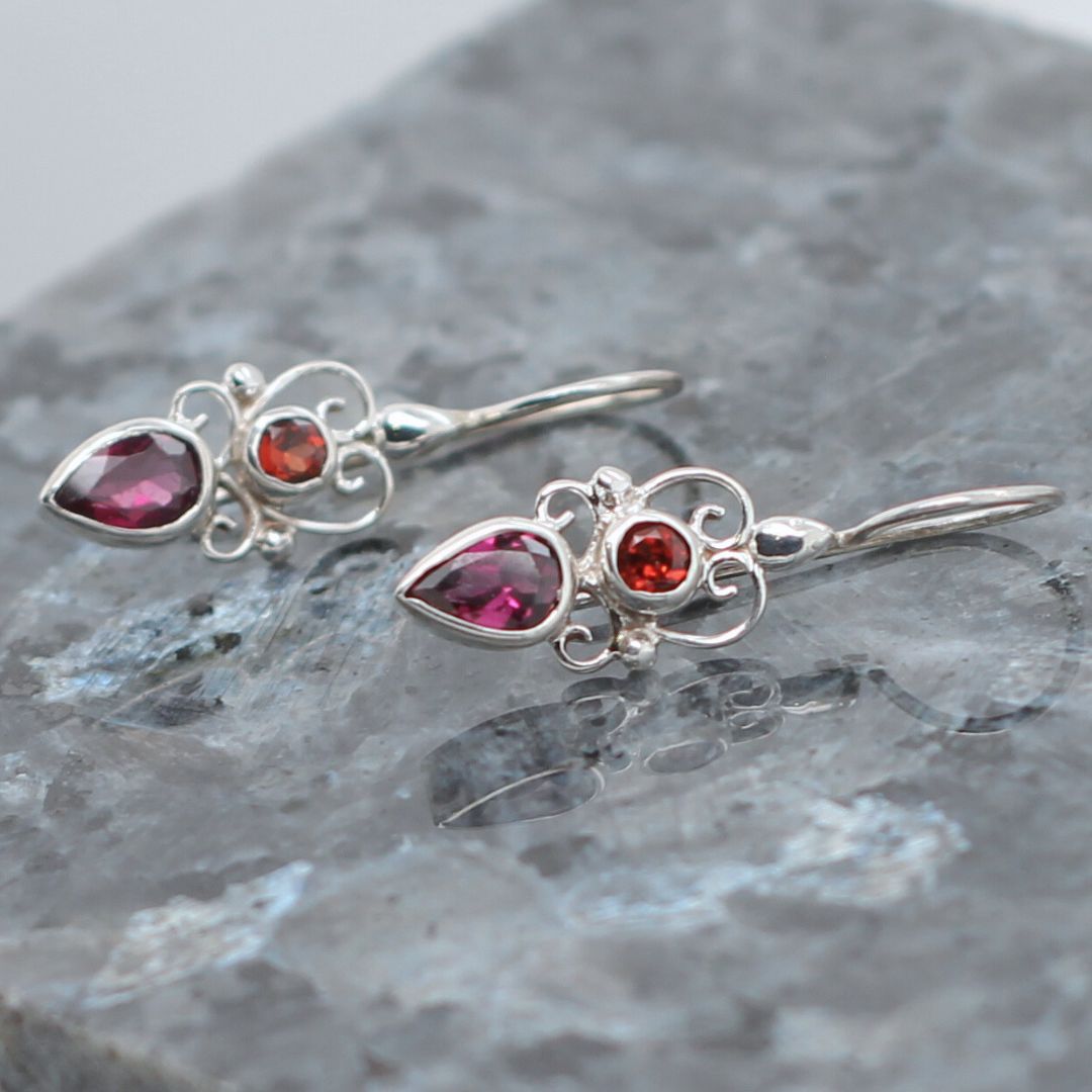 Rhodolite Garnet & Garnet Drops