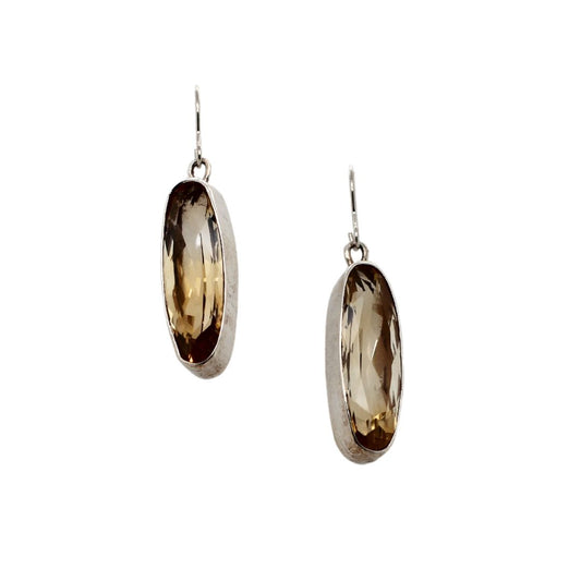 Oval Citrine Earrings