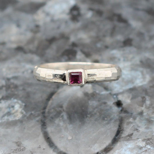 Rhodolite Garnet Stacking Ring