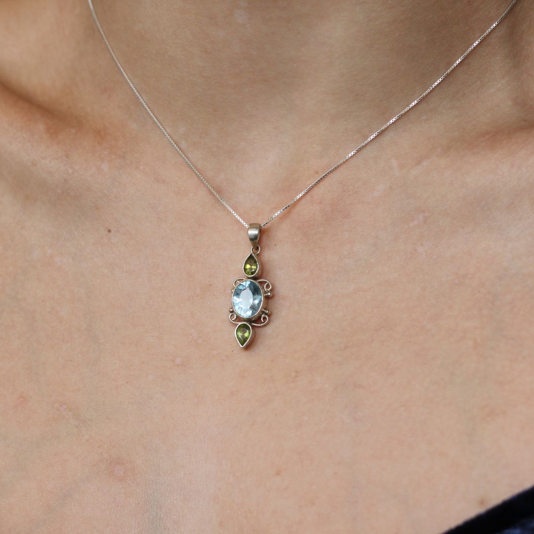 Topaz and Peridot Necklace