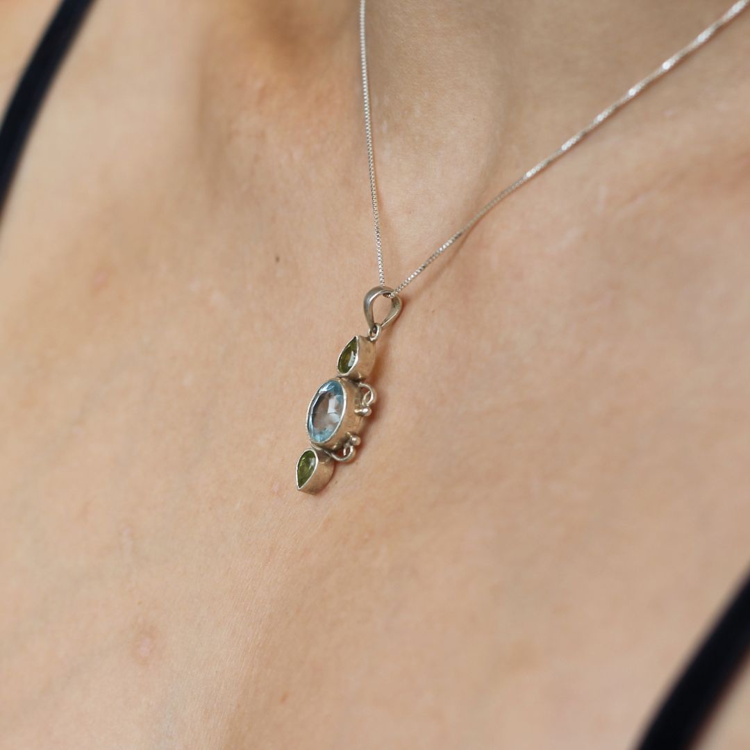 Topaz and Peridot Necklace