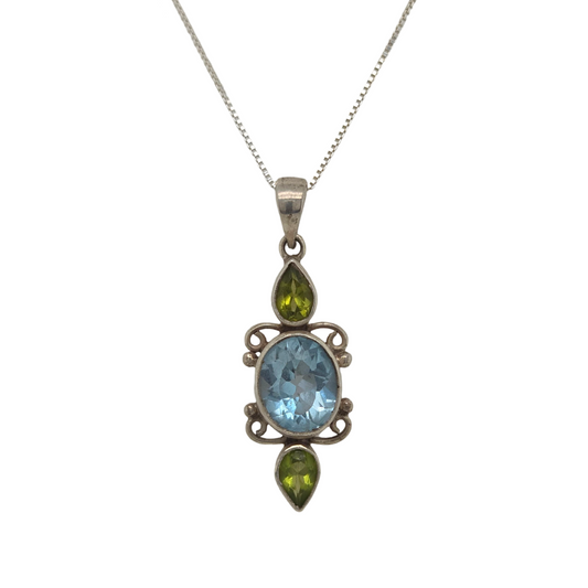 Topaz and Peridot Necklace