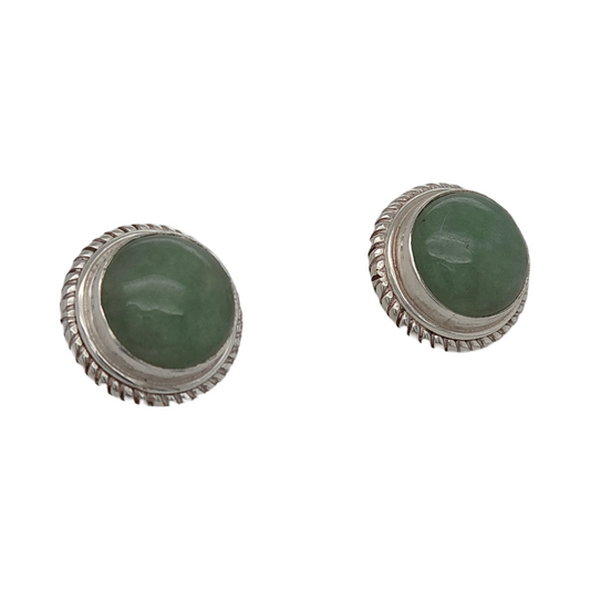 Sterling Silver Jade Earrings