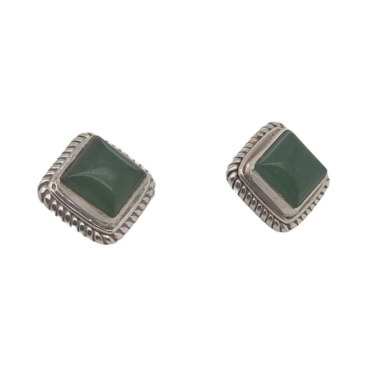 Square Adventurine Studs