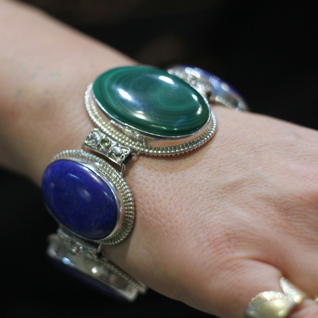 Lapis & Malacite Bracelet