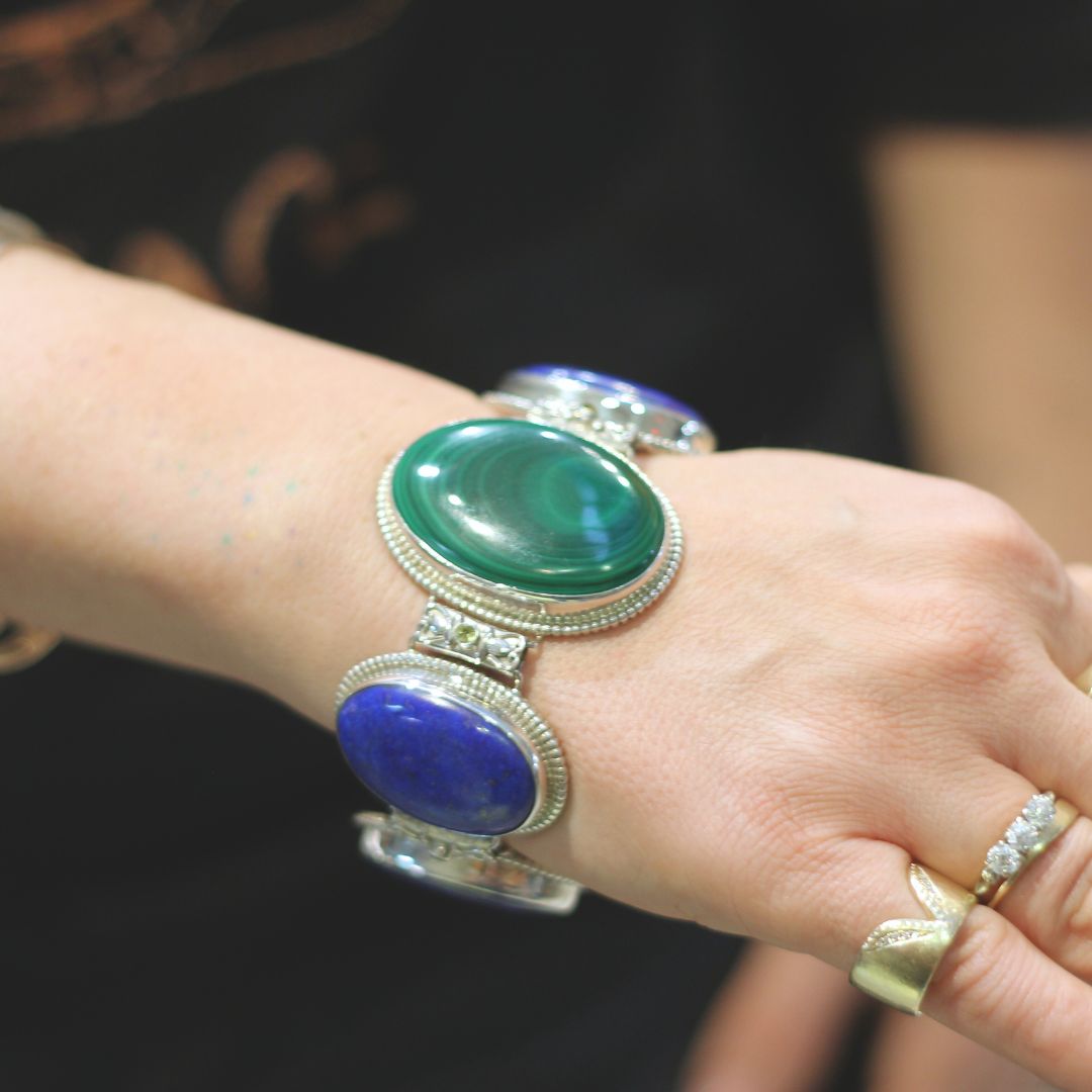 Lapis & Malacite Bracelet