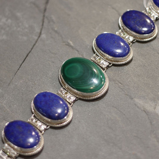 Lapis & Malacite Bracelet