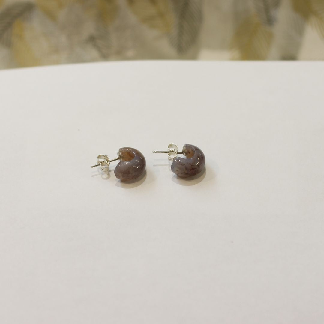 Hand Cut Stone Earrings