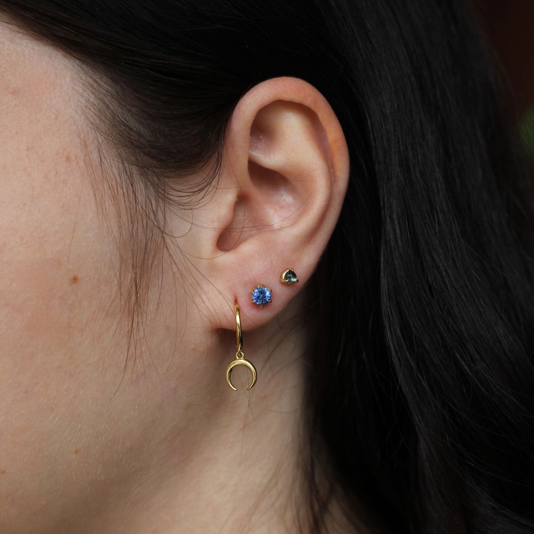 Blue Sapphire Stud Earrings