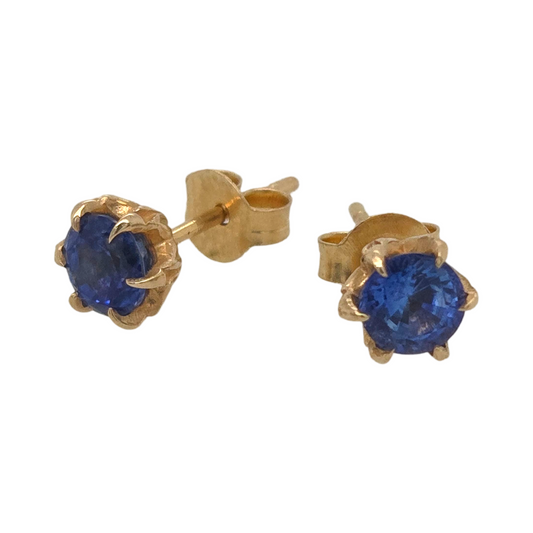 Blue Sapphire Stud Earrings