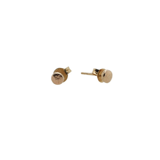 Hayden Hammered Mini Gold Studs