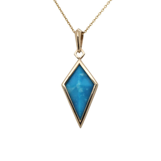 Gold Turquoise Kite Necklace