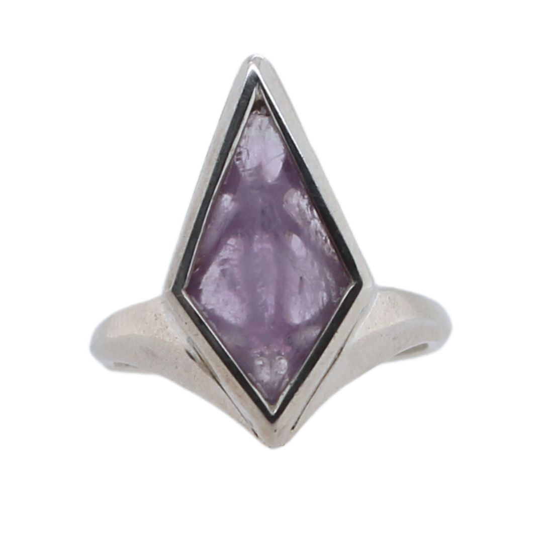 Silver Amethyst Kite Ring