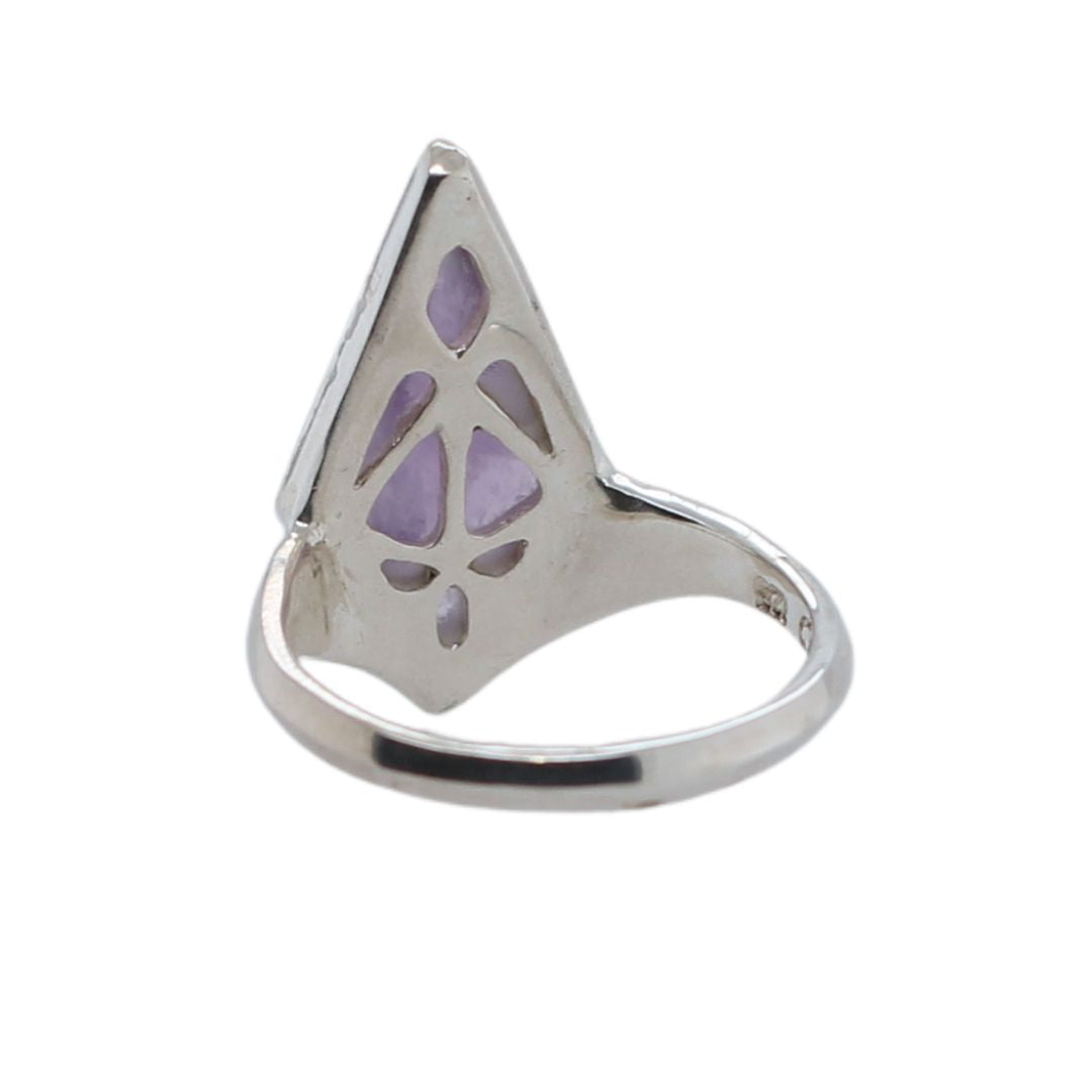 Silver Amethyst Kite Ring