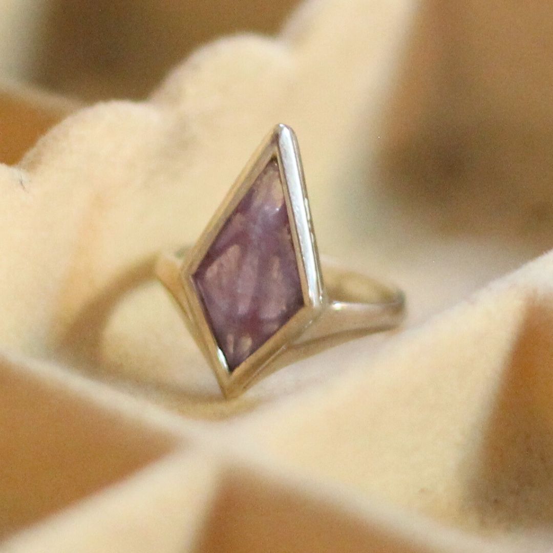 Silver Amethyst Kite Ring