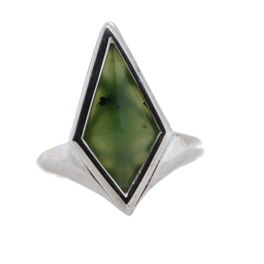 Silver Jade Kite Ring