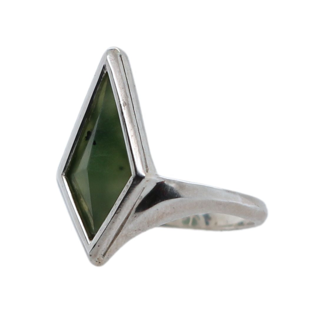 Silver Jade Kite Ring