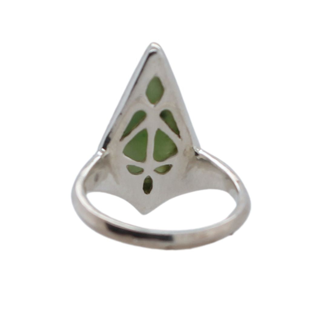 Silver Jade Kite Ring