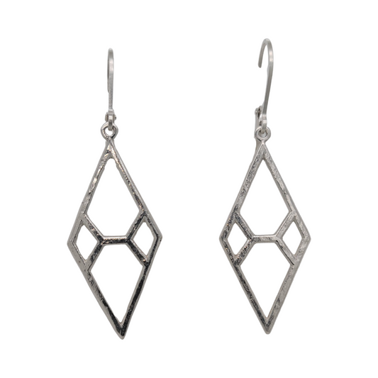 Sterling Silver Triangle Earrings