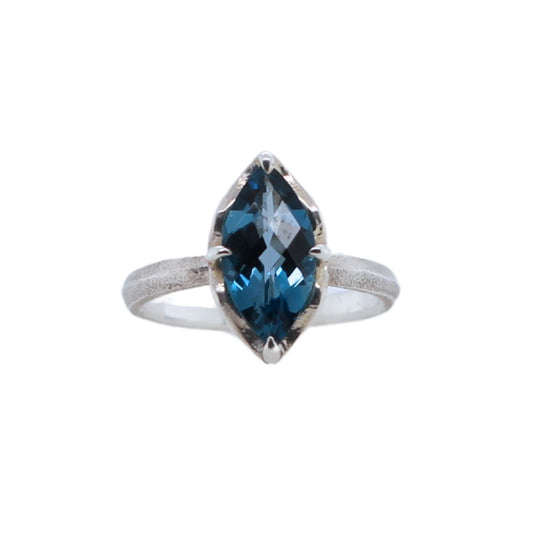 Blue Topaz & Silver Ring