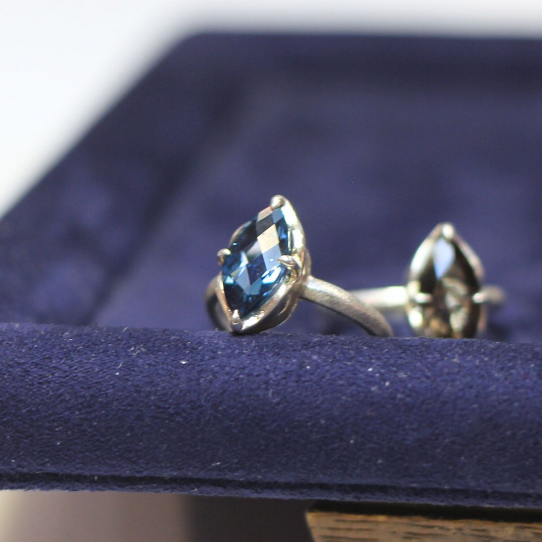 Blue Topaz & Silver Ring