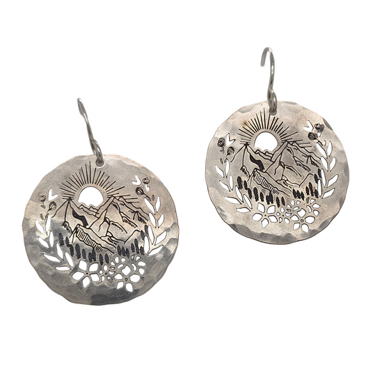 Small Sterling Silver Prairie Earrings