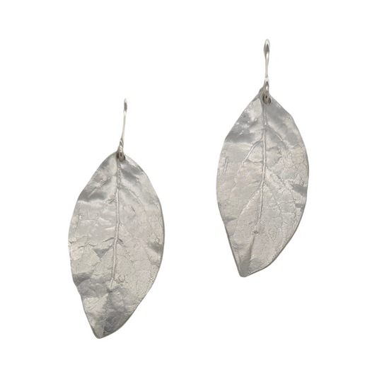 Large Blueberry Leaf Earrings