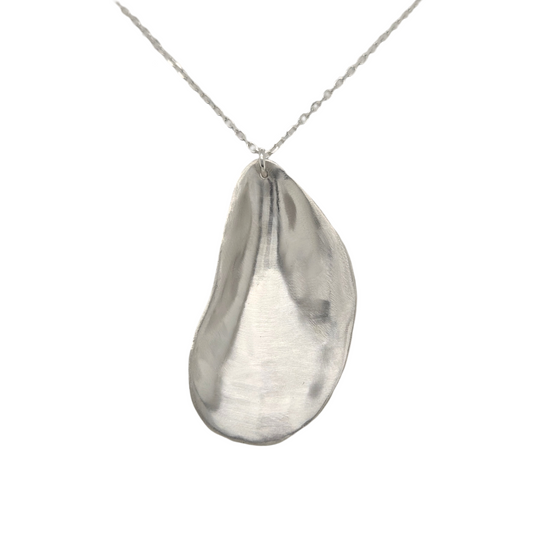 Silver Mussel Shell Pendant