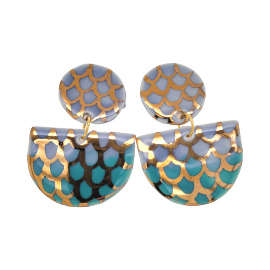 Mermaid Scale Statement Earrings