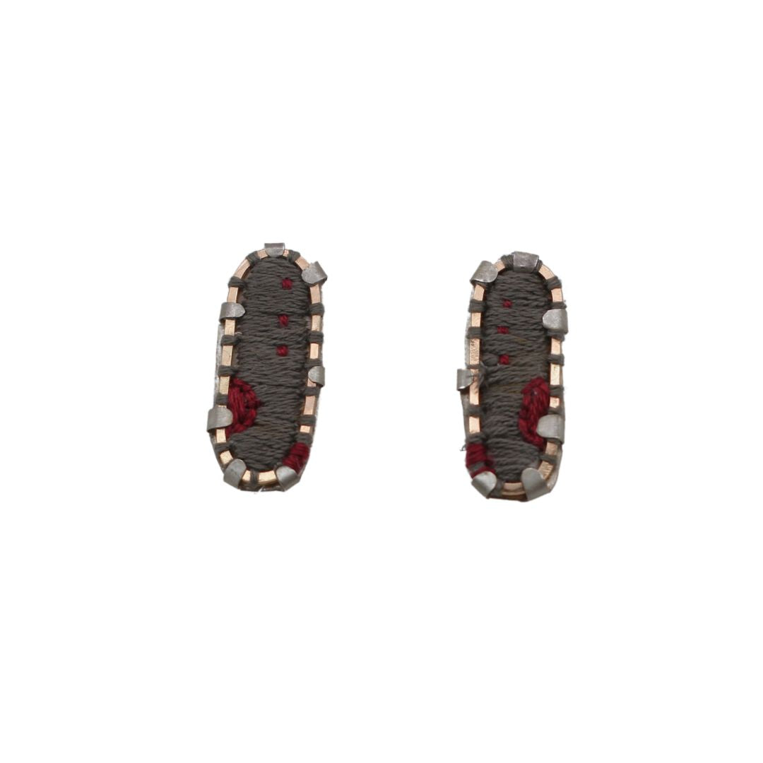 Textile Fabric Small Oval Studs