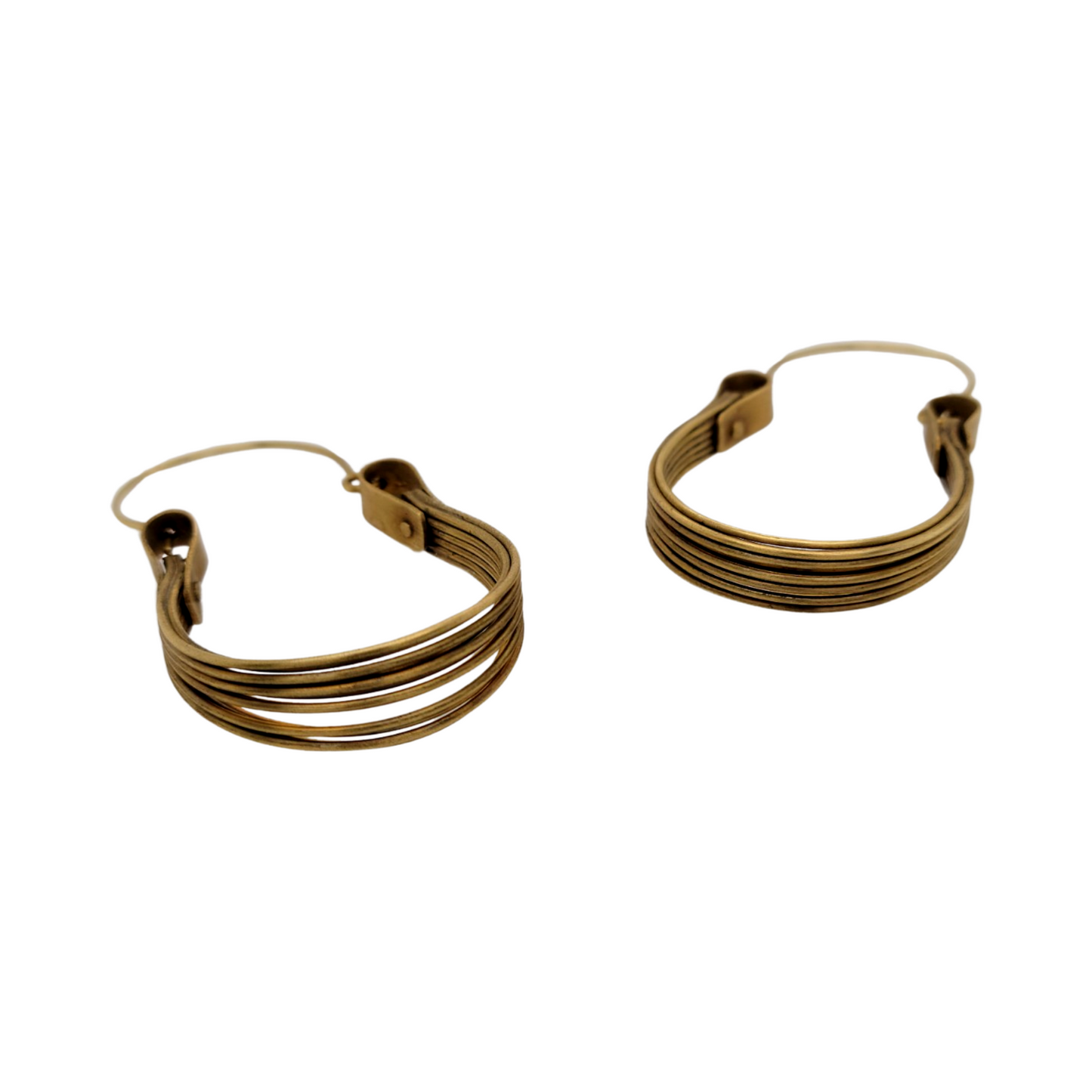 Nara Wire Brass Earrings