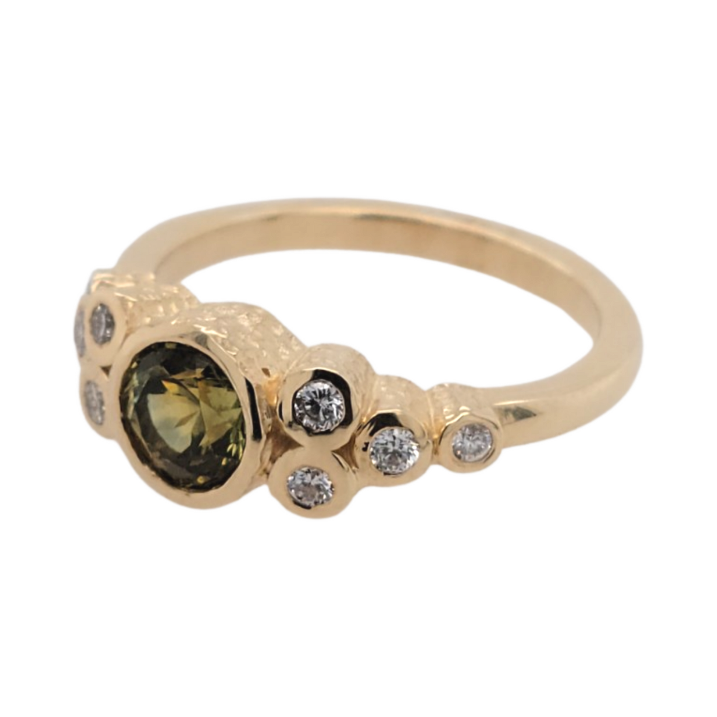 Green Sapphire Bezel Ring