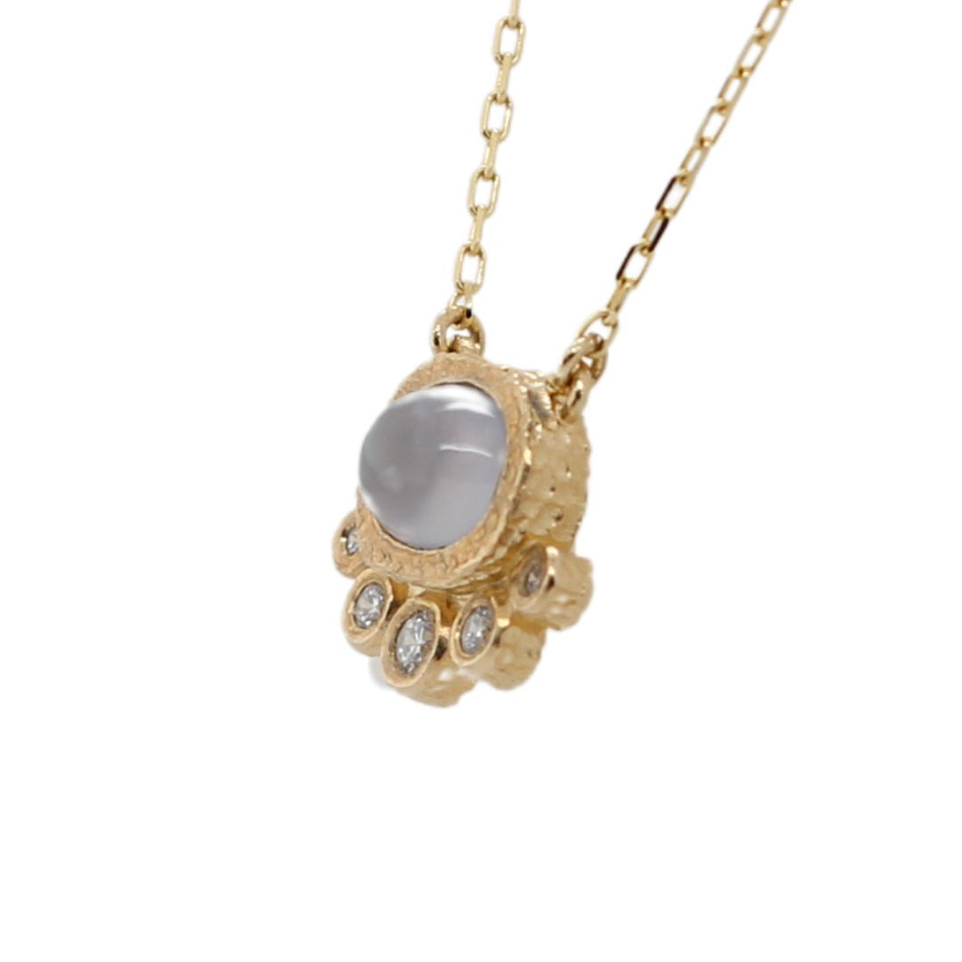 Chalcedony & Diamond Lace Necklace