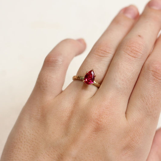 Ruby Solitaire Engagement Ring