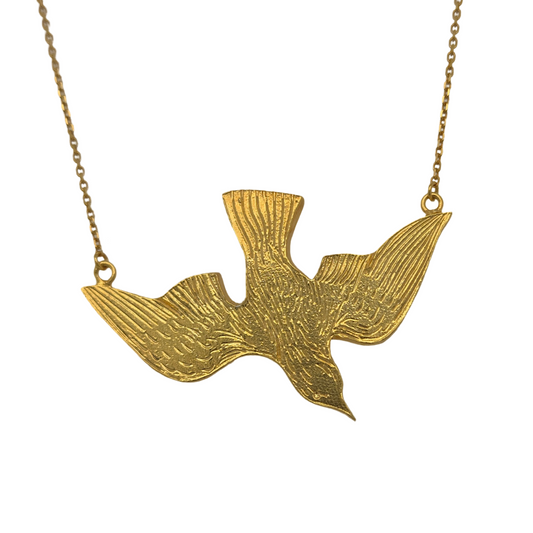 Soaring Bird Gold-plated Necklace