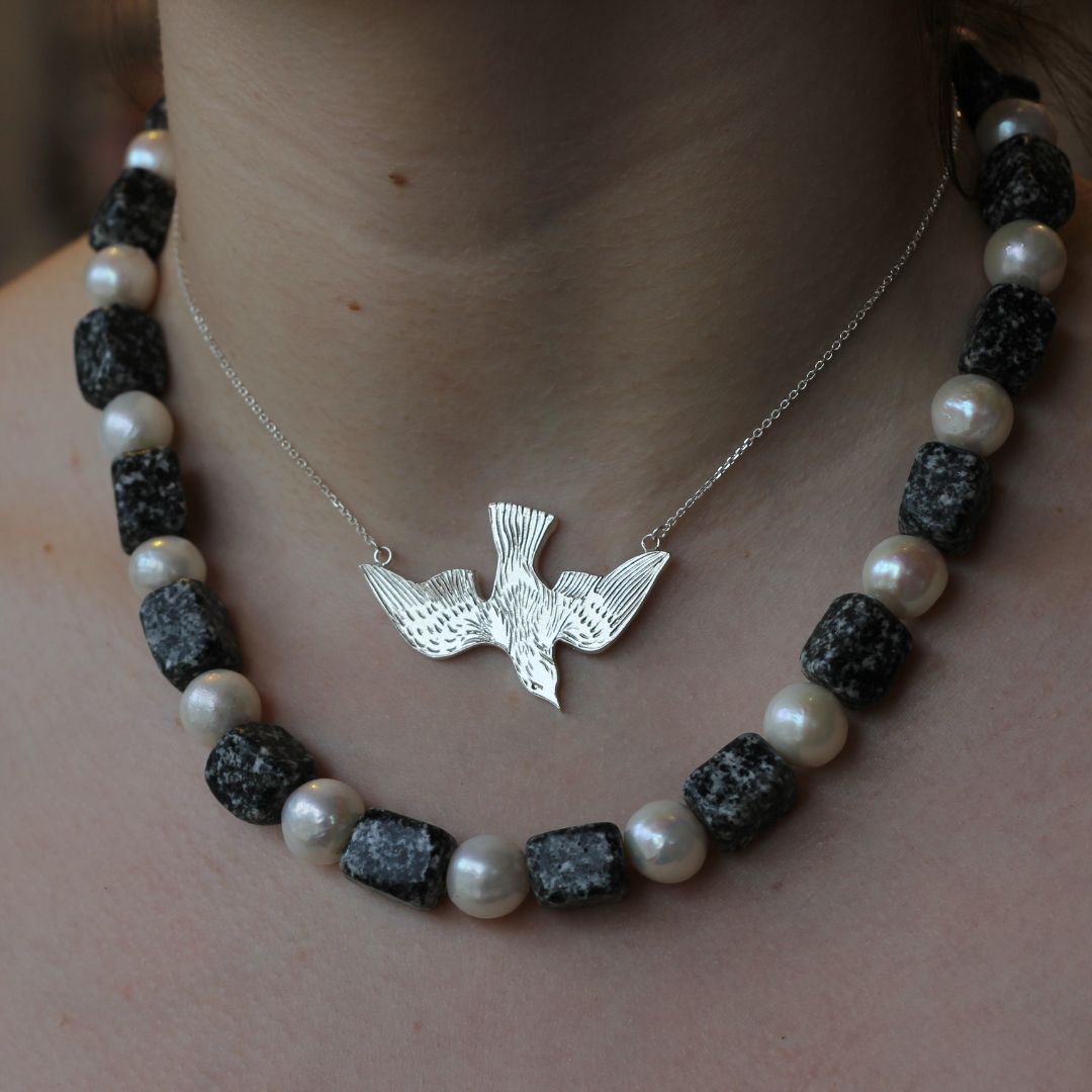 Soaring Bird Silver Necklace