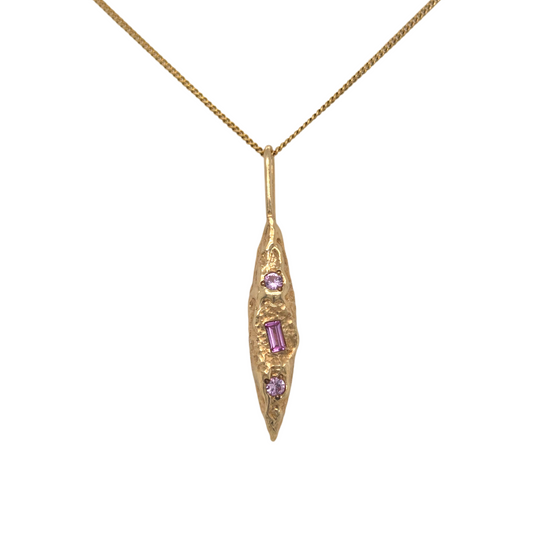 Pink Lilac Sapphire Necklace
