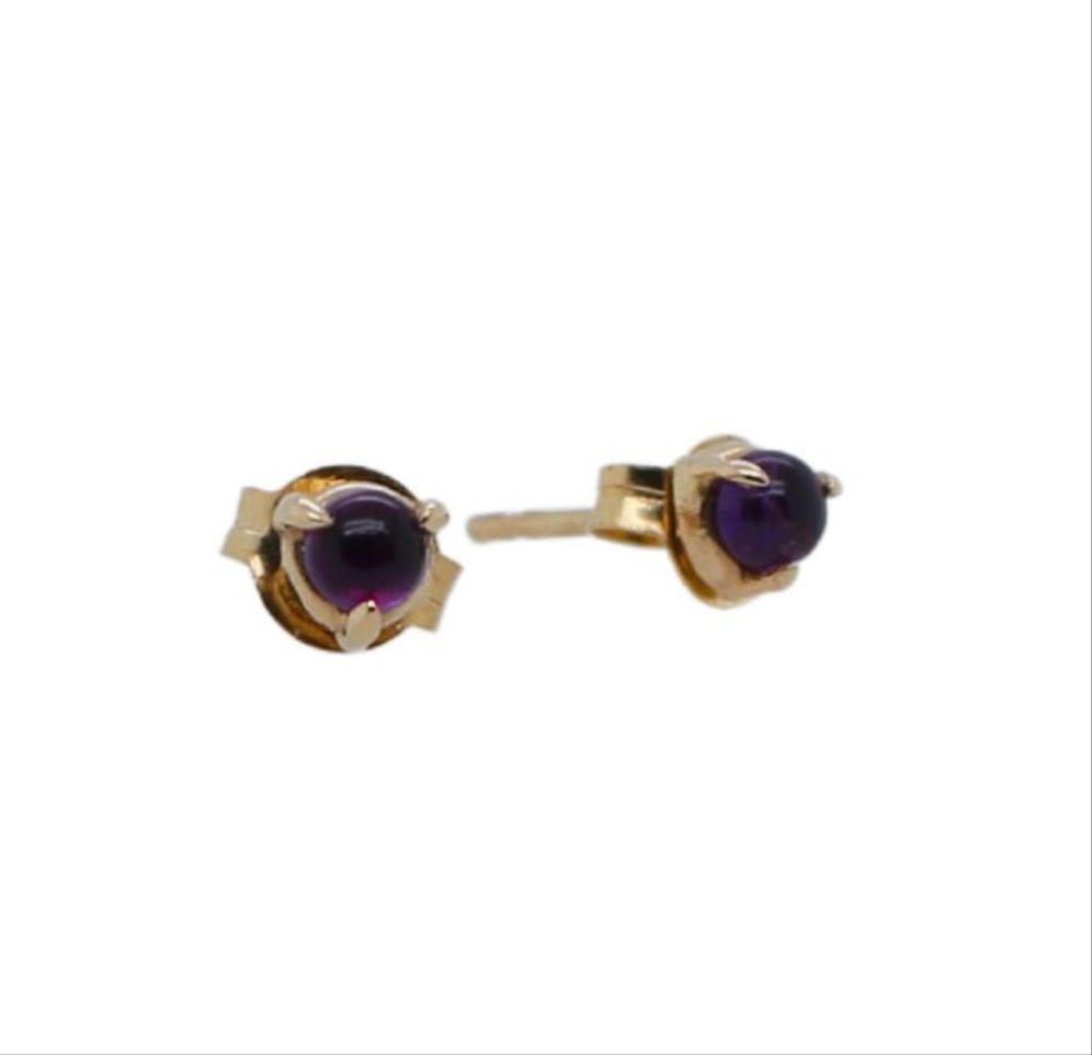 Amethyst Mini Stud Earrings