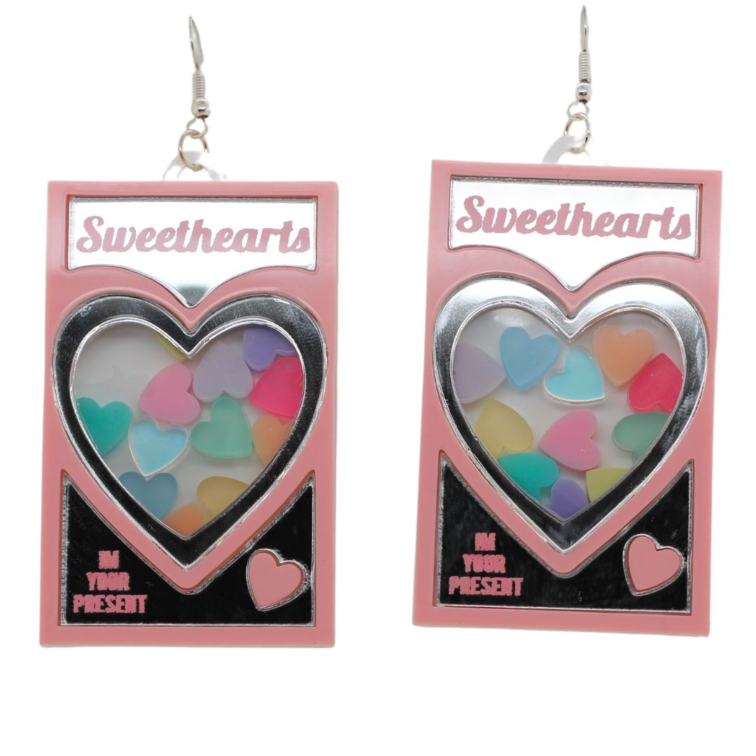 Candy Heart Drop Earrings