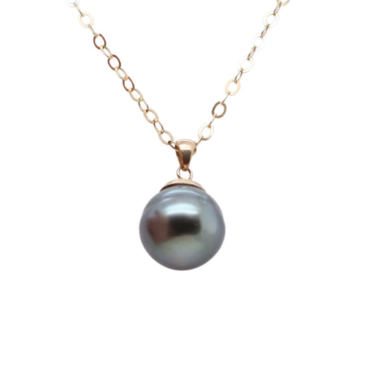 Gold & Grey Pearl Necklace