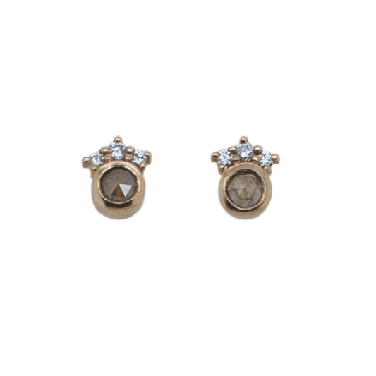 Champagne Diamond & Cluster Studs