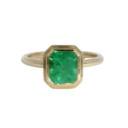 Claremont - Emerald Solitaire Engagement Ring