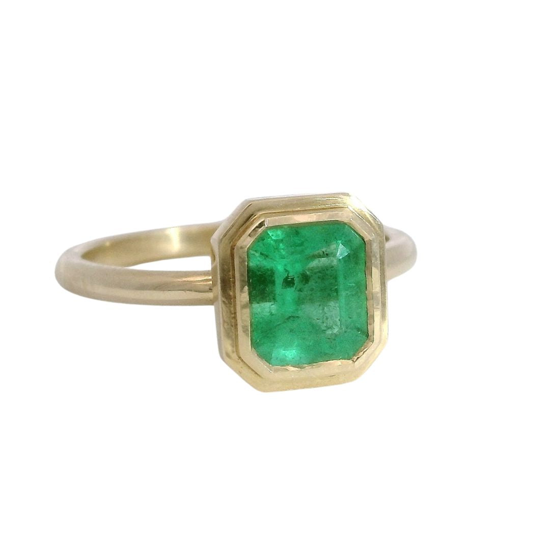 Claremont - Emerald Solitaire Engagement Ring