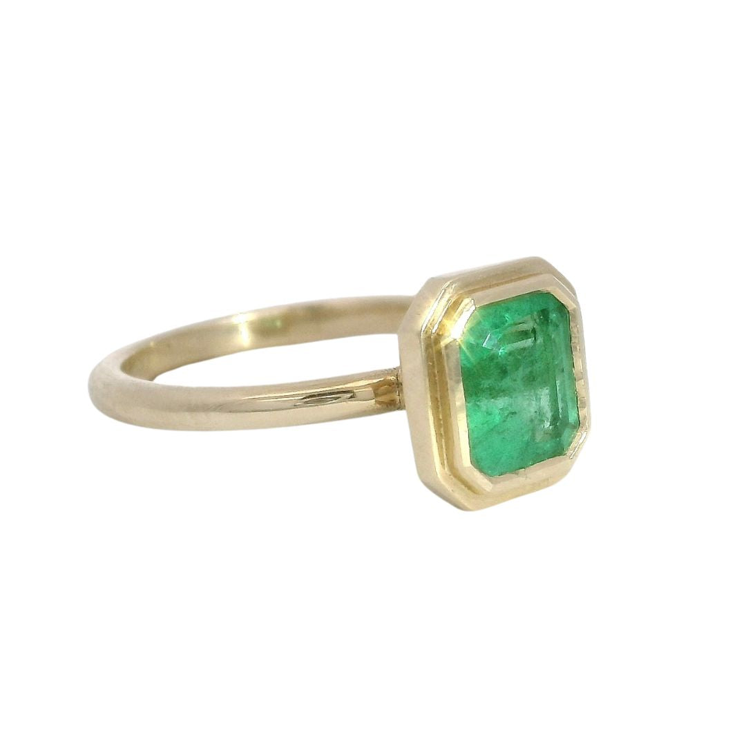 Claremont - Emerald Solitaire Engagement Ring