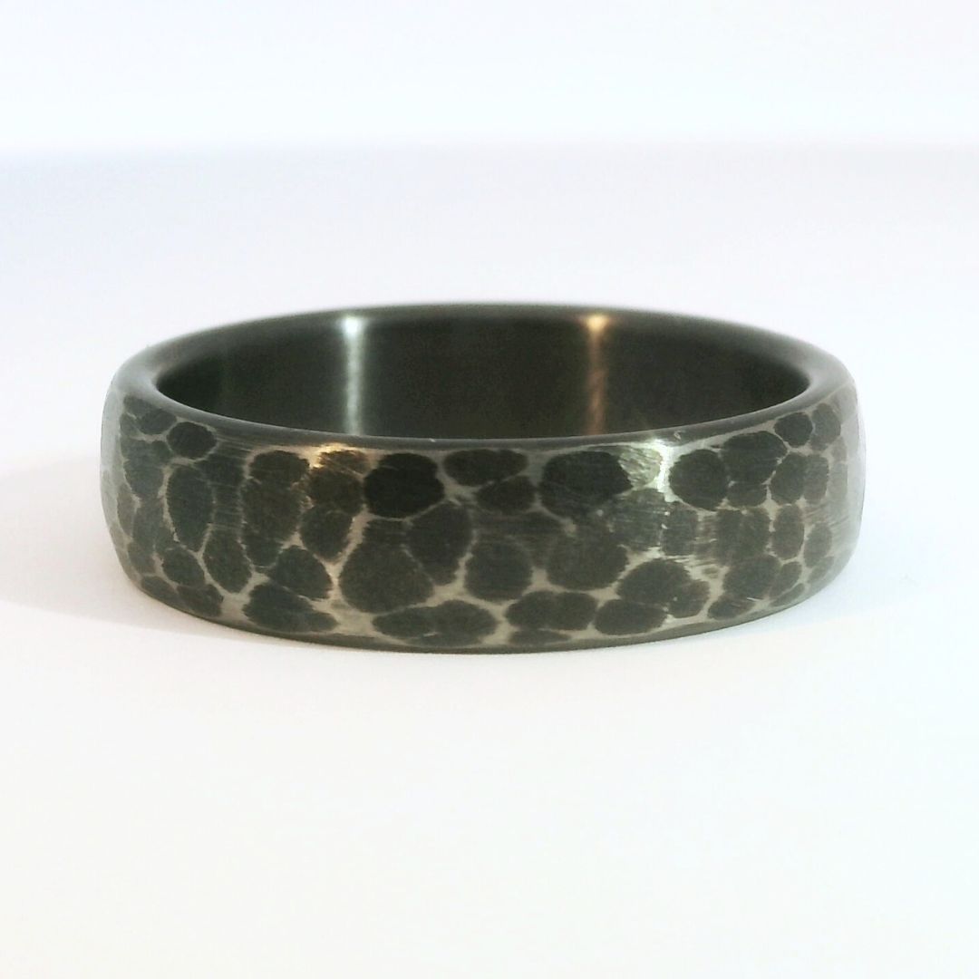 Hammered Titanium Band