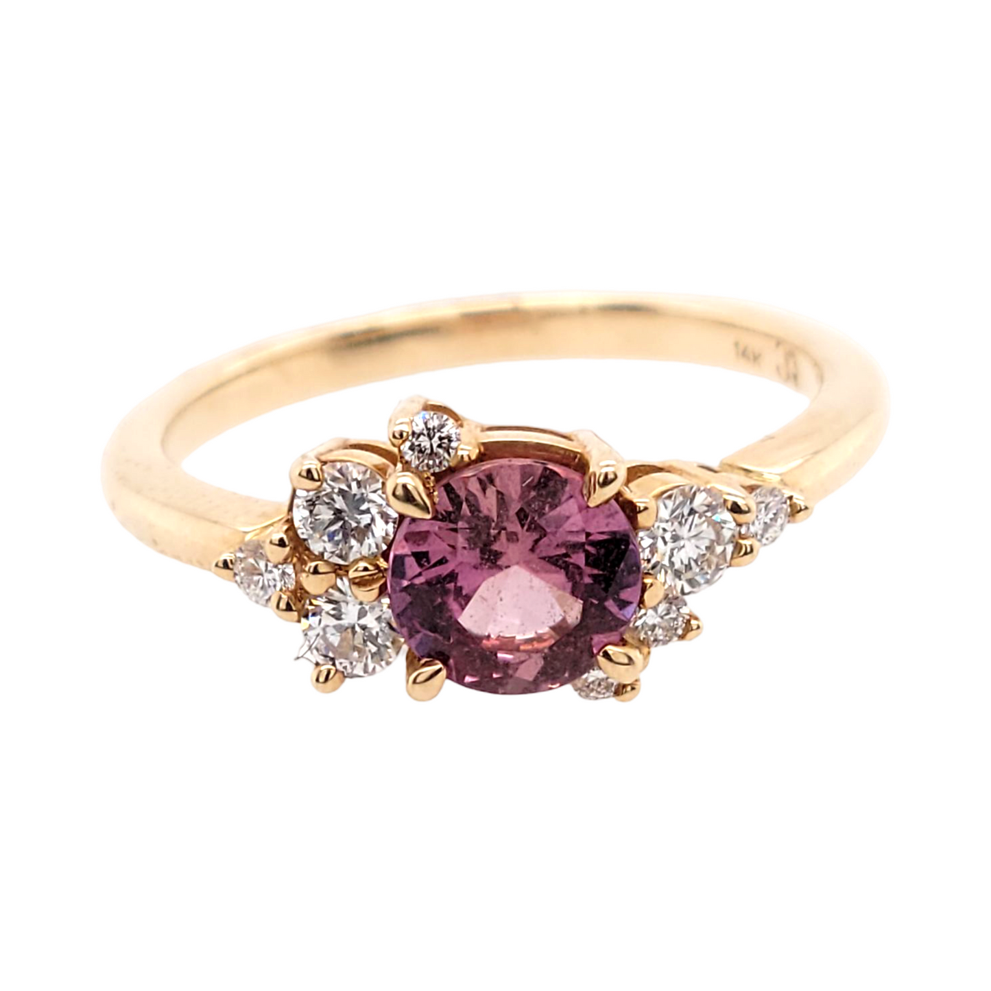 Round Pink Sapphire Ring