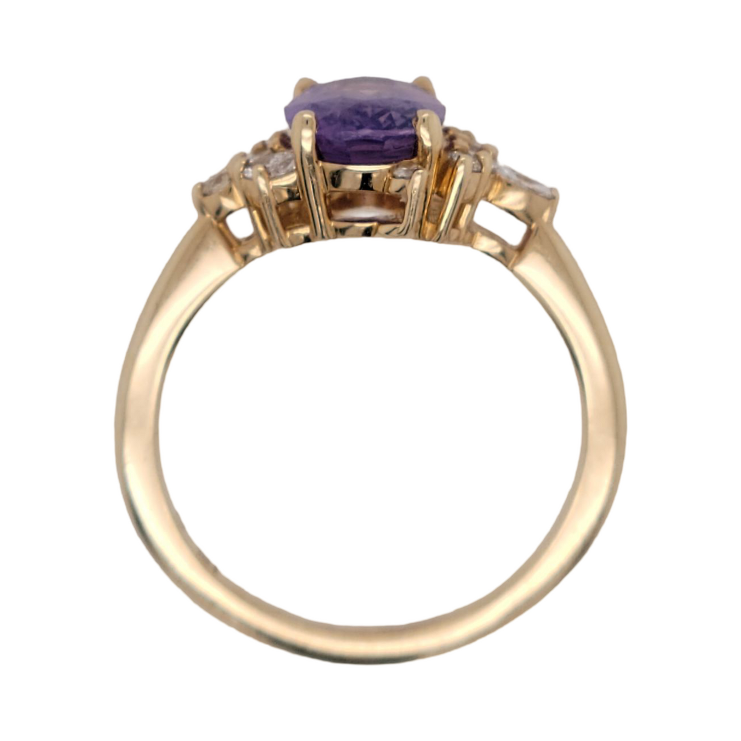 Oval Purple Sapphire Ring