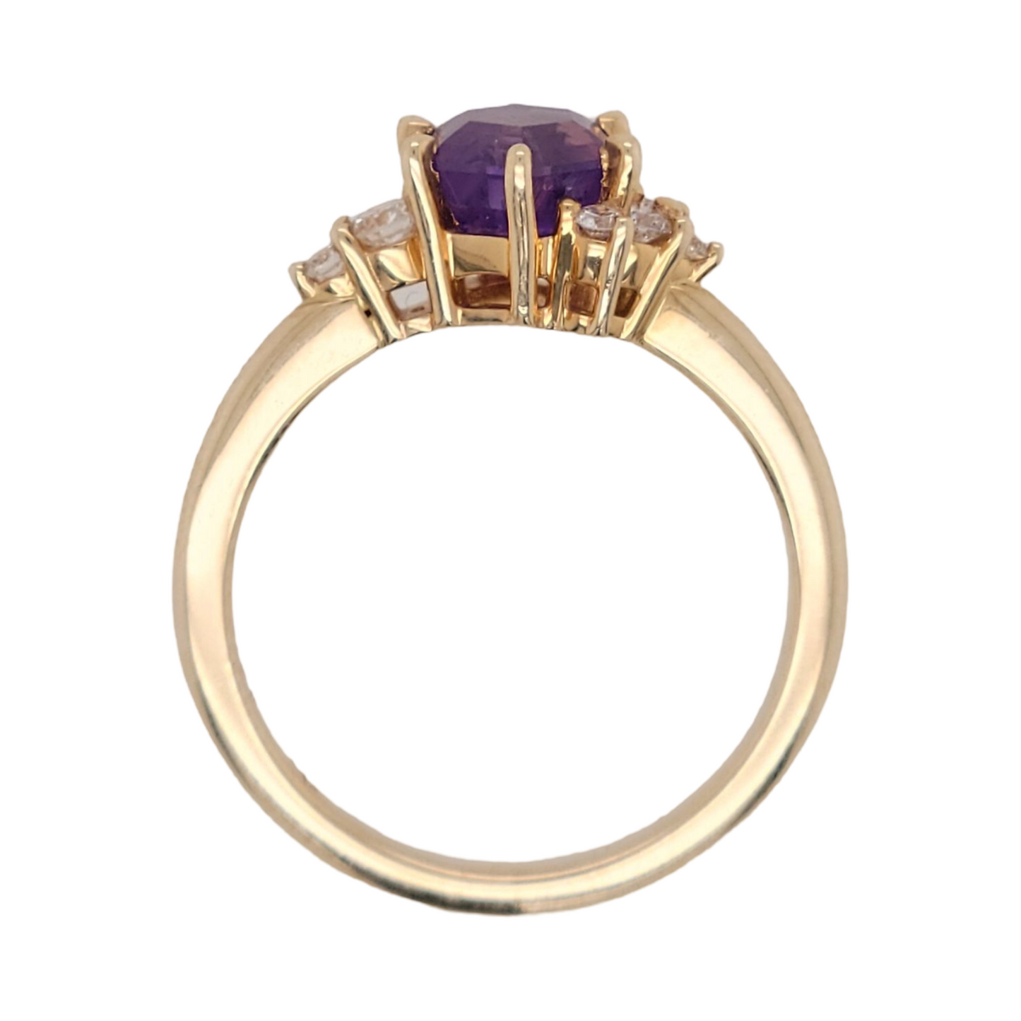 Hexagonal Purple Sapphire Ring